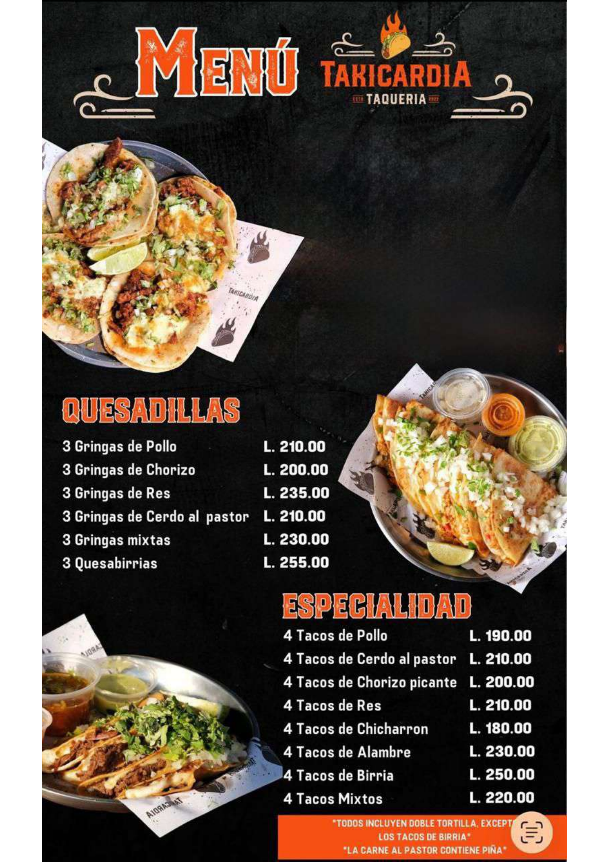 Menú Takicardia página 1